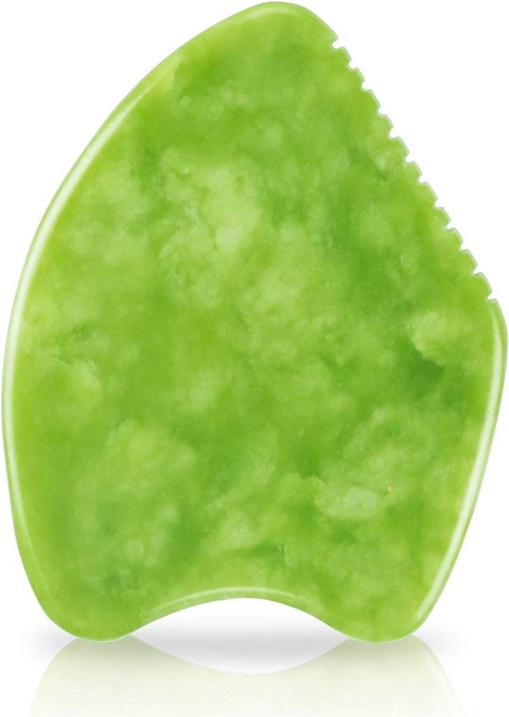 Prírodné jade hrebeň Edge Gua Sha Scraping Massage Tools