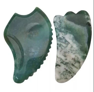 Green Moss Agate Gua Sha nástroj
